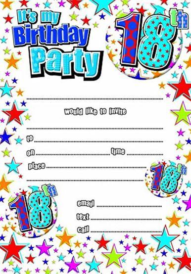 Produktbild Creative Party Einladungen Mature 18. Geburtstag 20erPack Karton (20 Stk.)