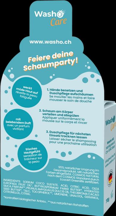 Produktbild Washo Festes Shampoo Feuchtigkeit (200 ml, Festes Shampoo)