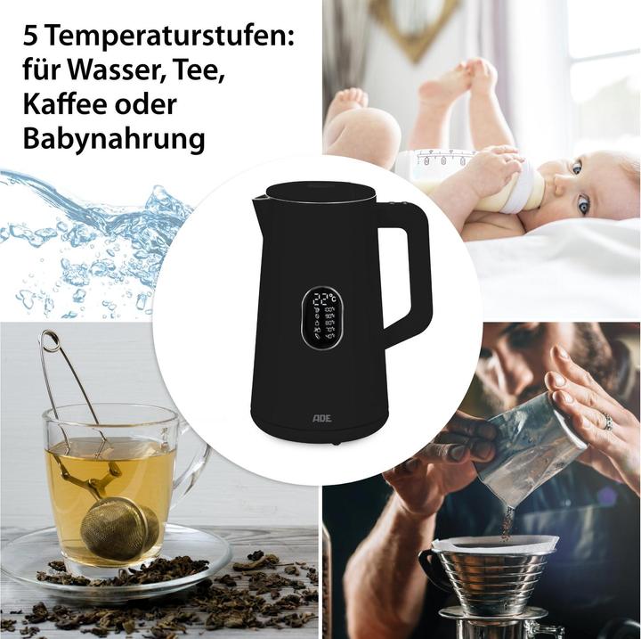 Actual product image ADE Kettle KG2100-2 Black (1.50 l, EU plug)
