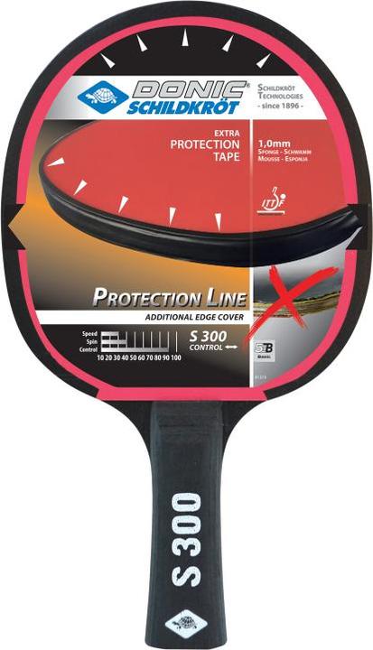 Immagine prodotto Donic Schildkröt Mazza da tennis da tavolo SCHILDKRÖT "Protection Line S300", colore: nero/rosso, Jade Bela...