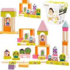 Actual product image Cubika Set Costruzioni in Legno - Blocchi per Bambini: Città per Ragazze