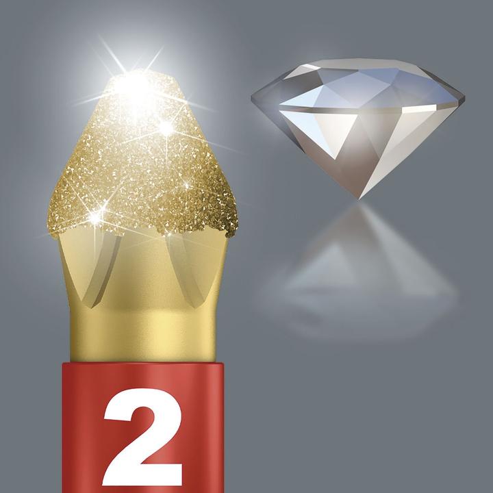 Actual product image Wera Bit-Check 12 Diamond 1 (Cross Phillips PH M1, Cross Phillips PH M2, Cross Pozidriv PZ M1, Cross Pozidriv PZ M2)