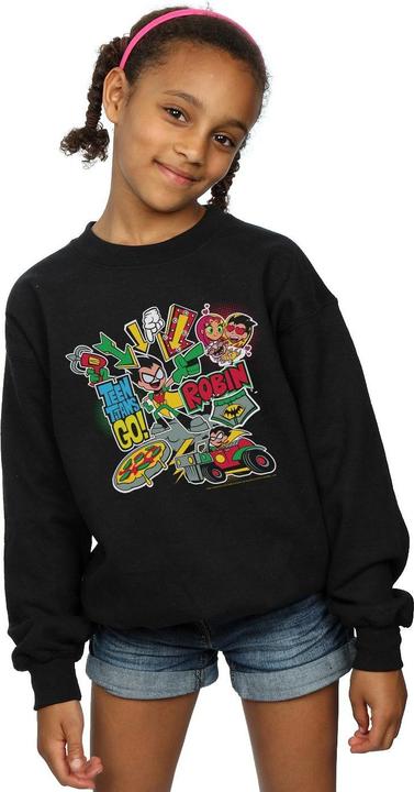 Produktbild Teen Titans Go Robin Montage Sweatshirt Mädchen (152, 158)