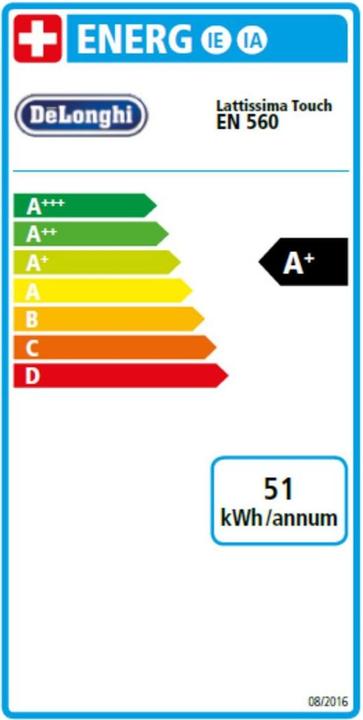 Label énergétique De'Longhi Lattissima Touch (NESPRESSO Original)