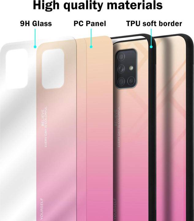 Productafbeelding Cadorabo TPU 2 kleuren glasdekking (Samsung Galaxy A71)