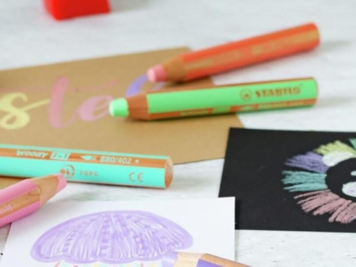 Actual product image STABILO woody 3 in 1 coloured pencil with sharpener and brush (Pastel shades, 18 x)