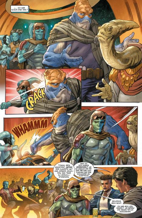 Actual product image Panini Star Wars Comics: Kopfgeldjäger VII - Dunkle Droiden (German, Paolo Villanelli, Ethan Sacks, Davide Tinto, Jethro Morales, Lan Medina, 2024)