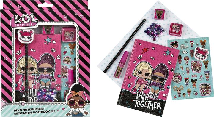 Image du produit Undercover Carnet de notes LOL Surprise 11.8 x 17.7 cm, vierge, rose/noir (11.8 x 17.7 cm, Blanc, Couverture rigide)