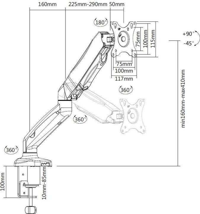 Actual product image equip Table mounting (Table, 27")