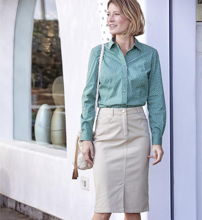 Produktbild Anne Weyburn Gerader Rock aus Baumwollstretch (40)