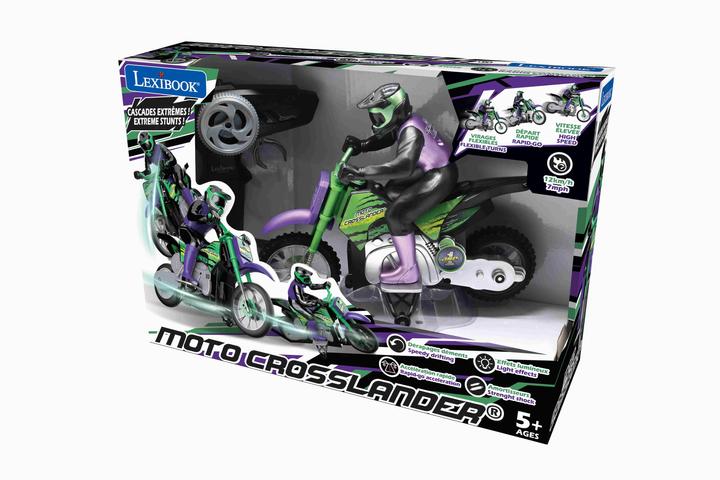 Produktbild Lexibook CROSSLANDER Ferngesteuertes Motorrad, 2.4Ghz, für extreme Stunts, mit Lichteffekten