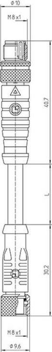 Immagine prodotto Lutronic 1056 Cavo di collegamento sensore/attuatore M8 0,60 m Numero di poli: 4 1 pz.