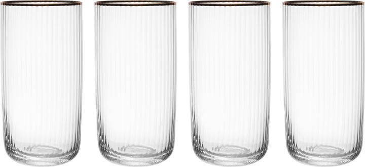 Mikasa Verres Sorrento Ridged Crystal Highball, Set of 4, 510ml (0.51 l, 4 x)