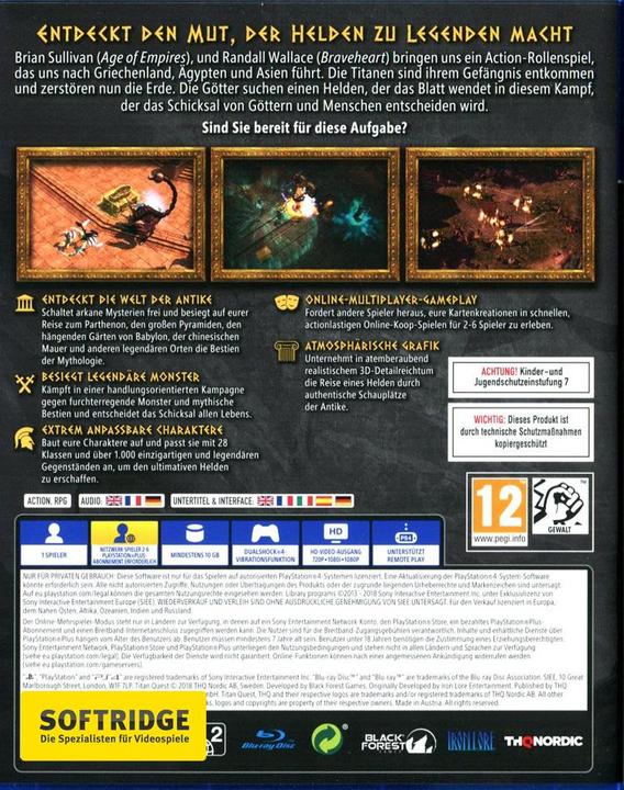 Produktbild THQ Titan Quest, PS4 (PS4, Multilingual)
