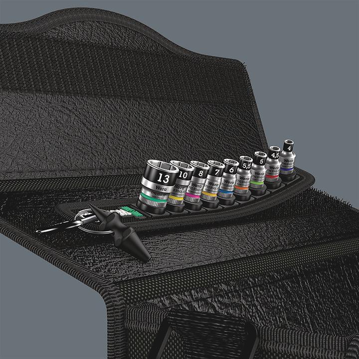 Produktbild Wera Belt A 1 Zyklop Steckschlüsseleinsatz-Satz (13 mm, 6 mm, 5 mm, 8 mm, 7 mm, 4 mm, 11 mm, 12 mm, 10  mm, 9 mm)