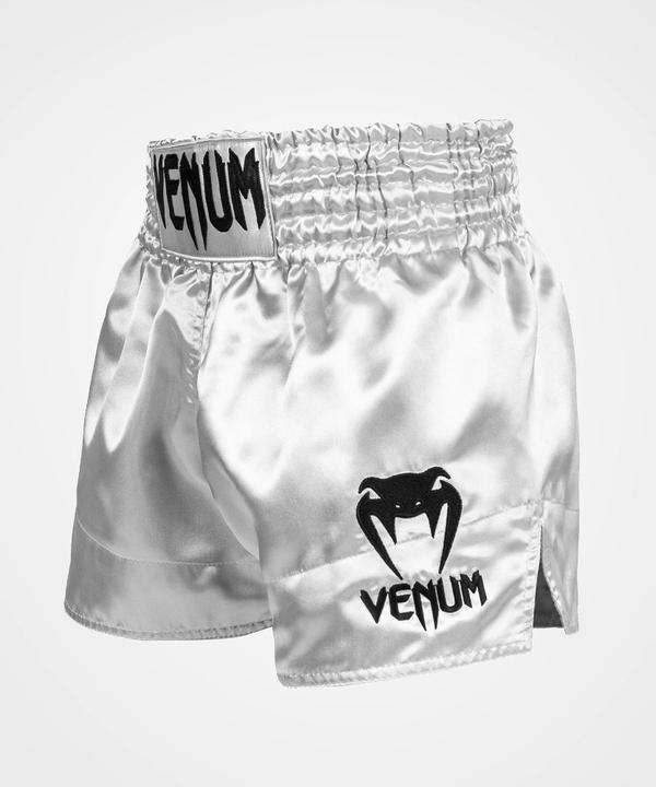 Actual product image Venum Classic Muay Thai Shorts - Silver/Black (L)