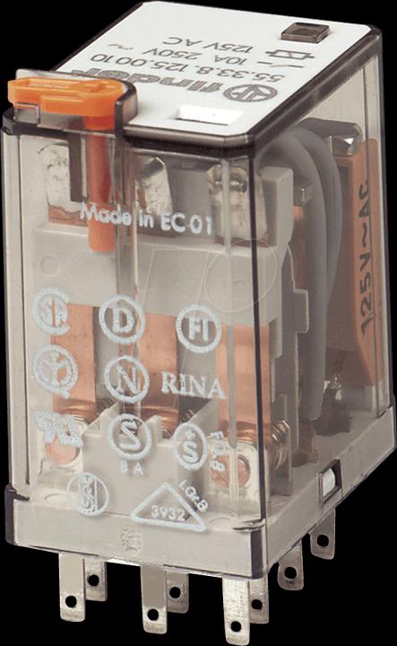 Produktbild Finder Relais Typ 5533 230VAC 3-Wechsler