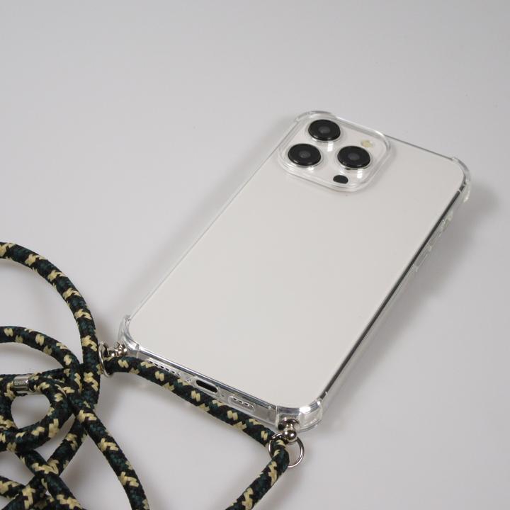 Image du produit PhoneLook Coque Gel transparent bumper avec lacet Vert / or (Apple iPhone 16 Pro Max)