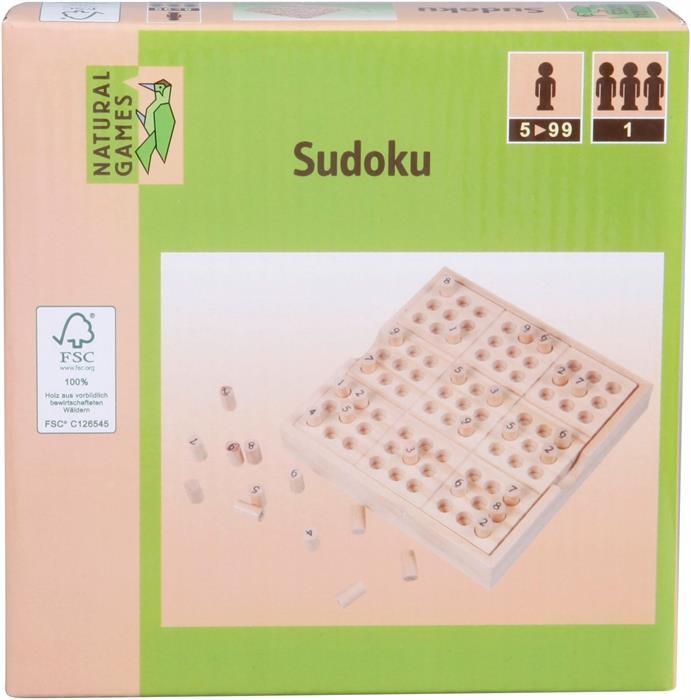 Actual product image Natural games NG Sudoku 14x14x2,5cm (French, German, English, Italian)