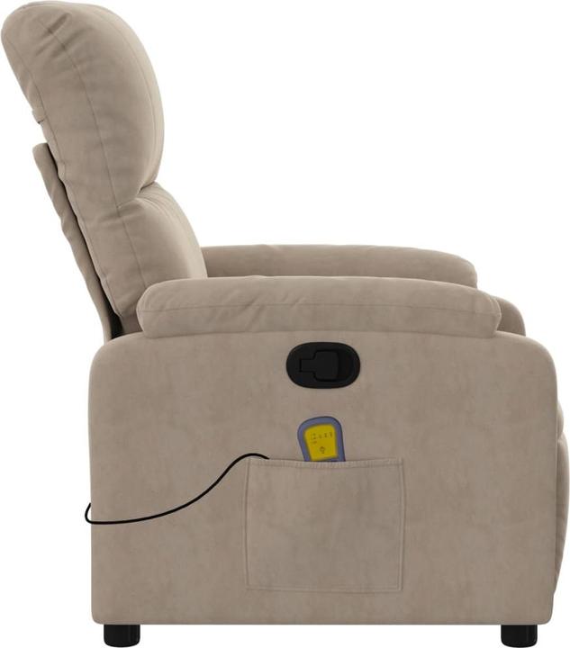 Image du produit VidaXL Fauteuil de massage Taupe Tissu microfibre,Couleur : Taupe,Matériau