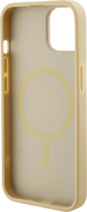 Actual product image Guess GUHMP15SPSAHMCB iPhone 15 6.1" złoty/gold hardcase Saffiano MagSafe (Apple iPhone 15)