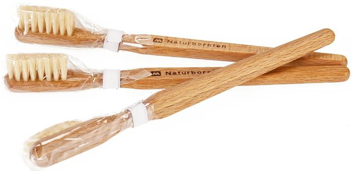 Image du produit La Mia! Brosse à dents en bois de hêtre et poils durables