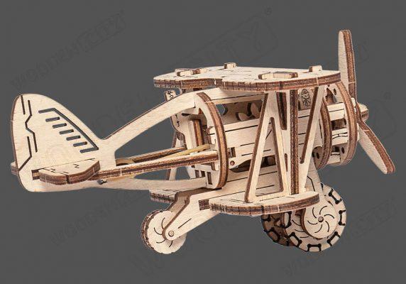 Produktbild WoodenCity Doppeldecker Flugzeug