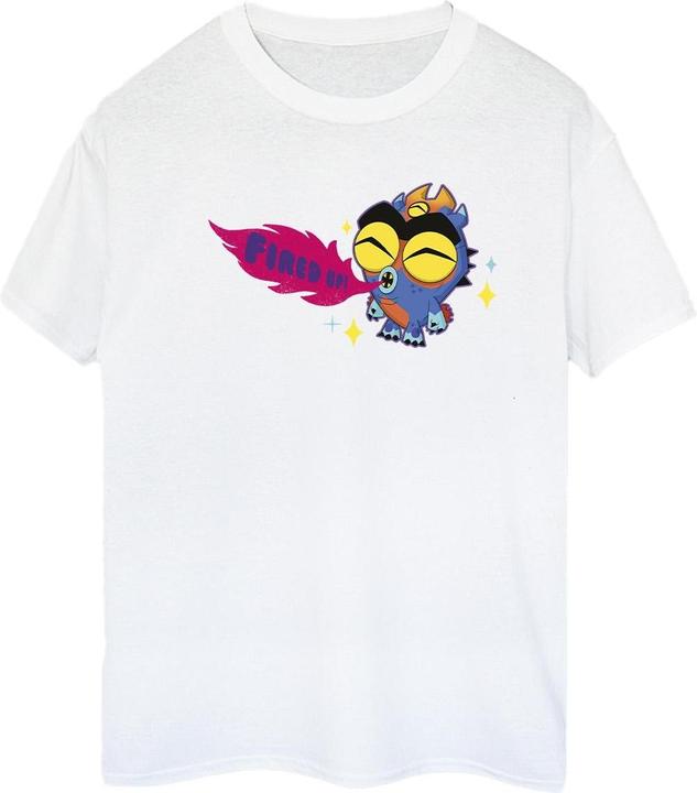 Actual product image Disney Womens/Ladies Big Hero 6 Baymax Fred Fired Up Cotton Boyfriend T-Shirt (M)