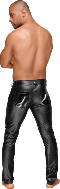 Image du produit Noir Handmade Pantalon en Wetlook avec plis en PVC (L)