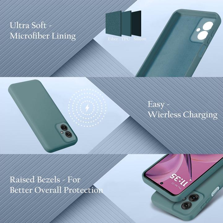 Actual product image Cadorabo Case for Motorola Moto G55 TPU Liquid Silicone Cover (Motorola Moto C)
