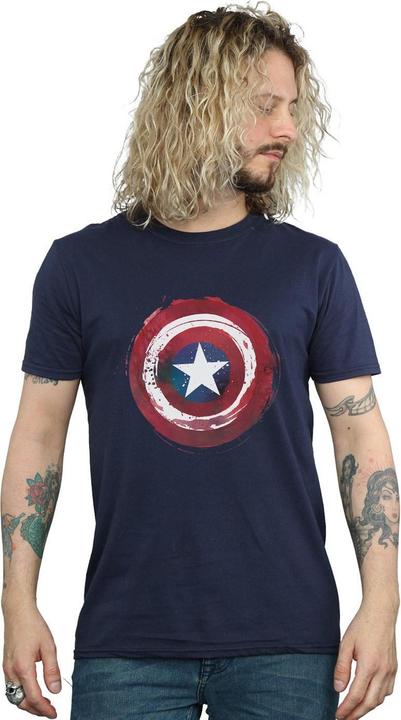 Produktbild Captain America Splatter Shield TShirt (XXL)