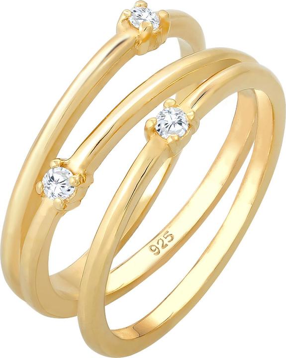 Elli Ring Wickelring Filigran Zirkonia Trend 925 Silber