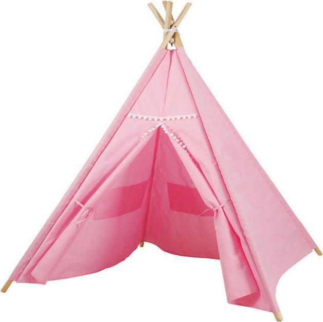 Produktbild Luxuriöses Tipi-Zelt in Rosa mit Lichtern, 128 cm