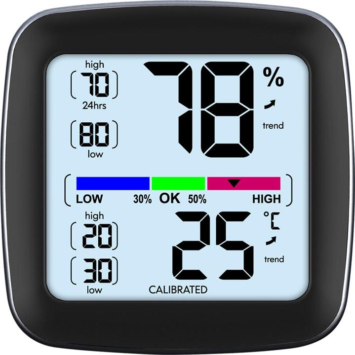 Image du produit Casativo Thermomètre/hygromètre numérique de précision avec écran LCD, étalonnable