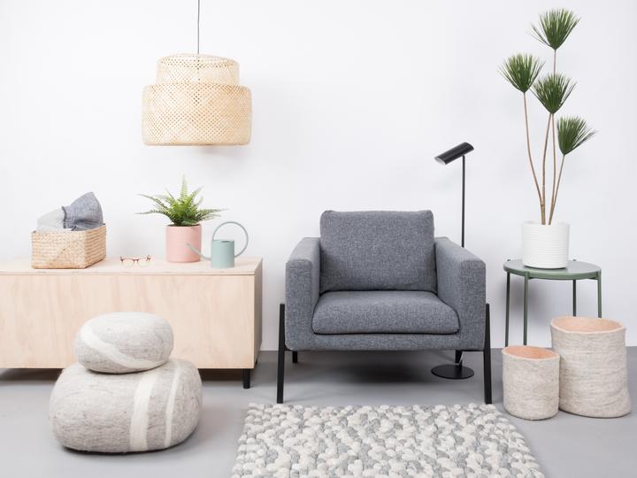 Actual product image Myfelt Hardy felt ball rug (70 x 100 cm)
