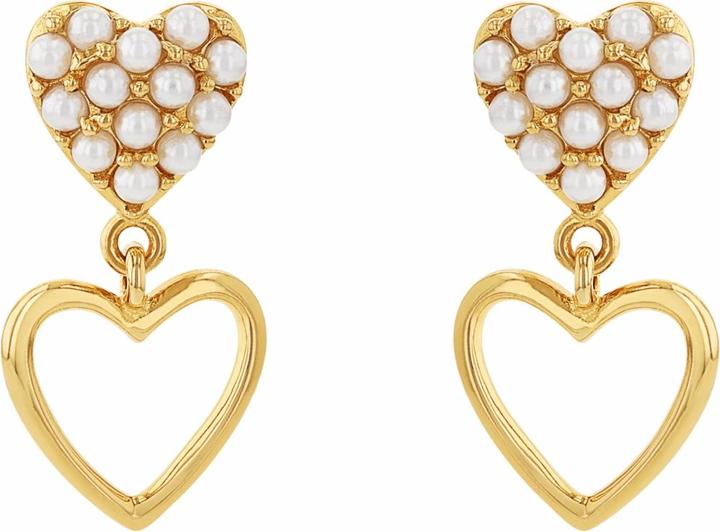 Produktbild Amor Ohrschmuck für Damen, 925 Sterling Silber, Glasperle | Herz (Silber 925)