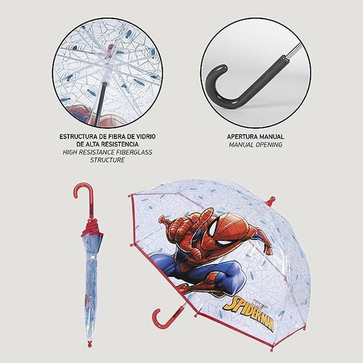 Produktbild Sombo Spiderman Regenschirm transparent