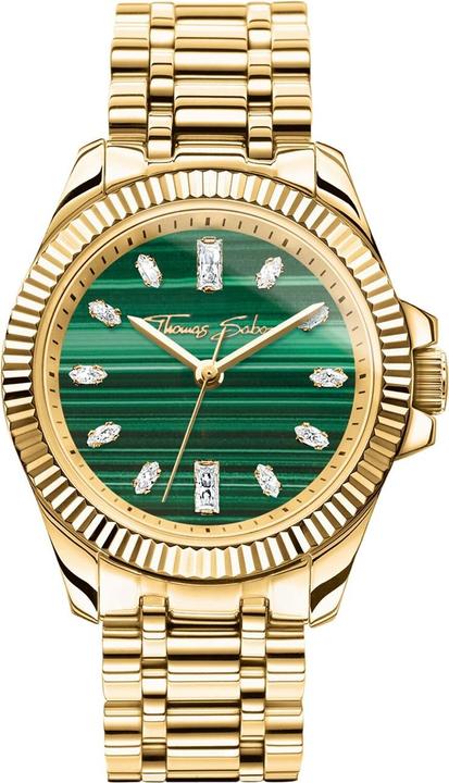 Actual product image Thomas Sabo WA0436 Damenuhr Divine Jewellery Stone goldfarben 33mm 5ATM (Watch with gemstone, 33 mm)