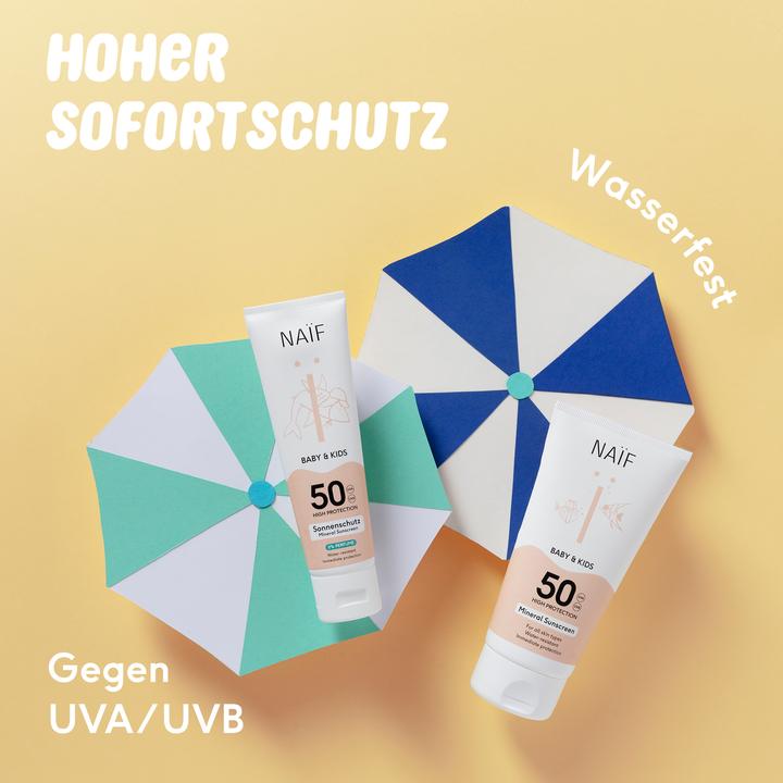 Image du produit Naïf Baby & Kids Suncream SPF50 crème (Crème solaire, SPF 50, 30 ml, 1 g)