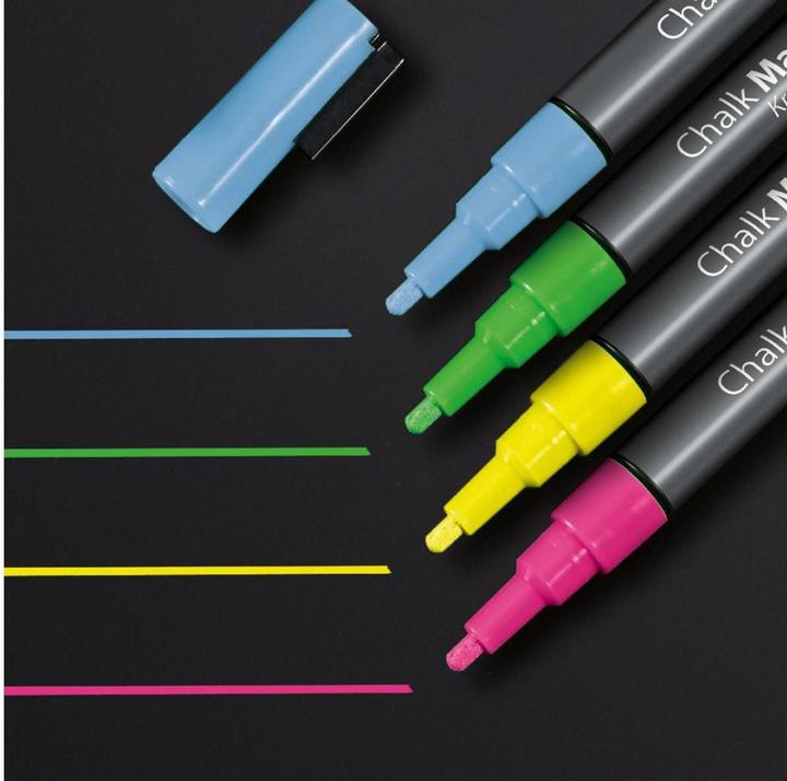 Actual product image Sigel Artverum chalk marker 20 Round (1-2 mm) (Blue, Yellow, Pink, Green, 2 mm, 4 x)