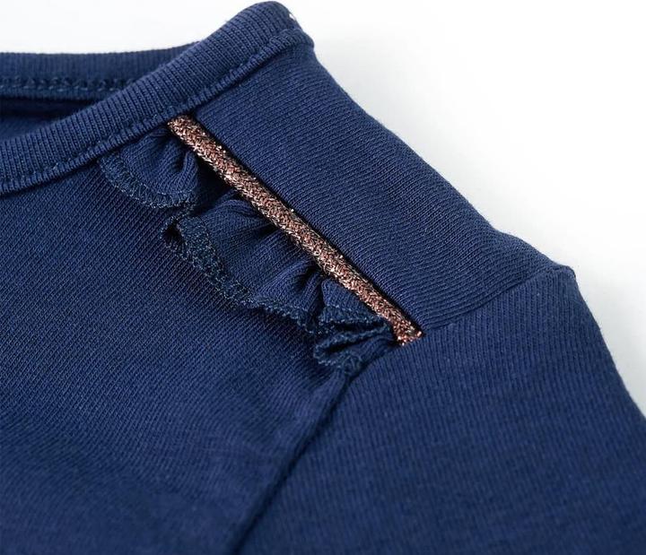 Produktbild VidaXL Kinder-Langarmshirt Marineblau 128,Material: 95 % Baumwolle (128)