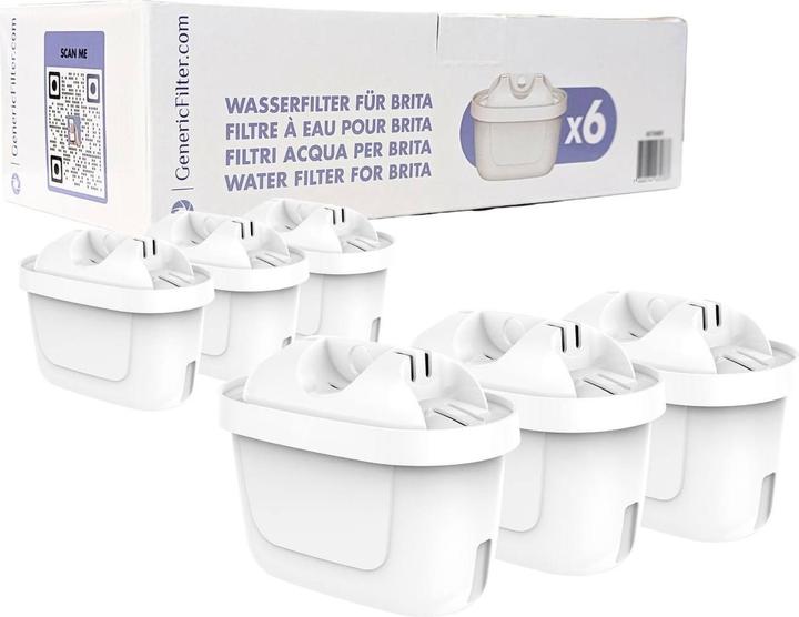 GenericFilter Wasserfilterkartusche für Brita Maxtra+ (6 x)