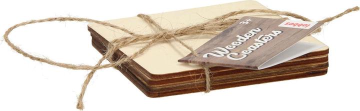 Productafbeelding Lobbes Houten onderzetters, 4 stuks. (4 x, Glazen onderzetter)