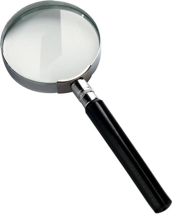 Arda Magnifying, glass and plastic, Black, 65 mm