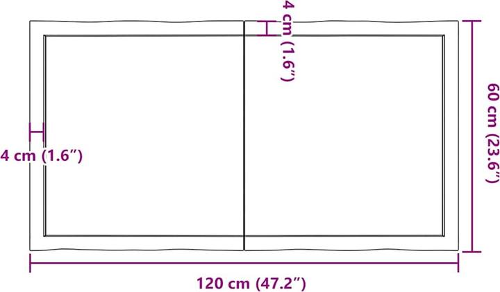 Produktbild VidaXL Aneta (120 x 60 x 6 cm)