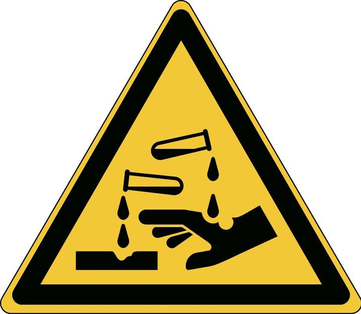 Actual product image Brady Warning Corrosive substance -
