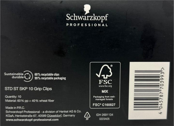 Produktbild Schwarzkopf Grip Clips Schwarz (10 Stück) (10 Stk.)