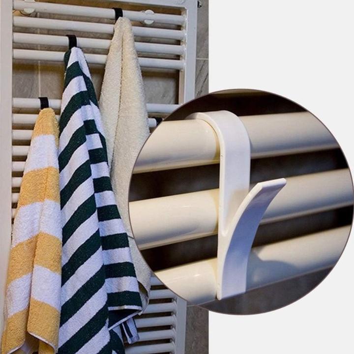 Produktbild König Design Handtuchhaken Badezimmer kein Bohren Kunststoff Handtuchhalter für Heizkörper