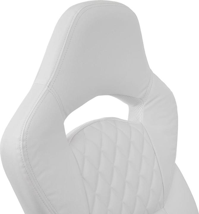 Immagine prodotto Swisshandel24 Sedia da ufficio, sedia da scrivania, sedia direzionale, sedia girevole, similpelle - bianco - 65247
