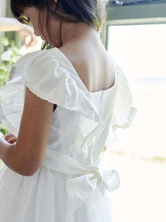 Image du produit Vertbaudet Robe de fête fille à volants, mousseline & tulle (92)